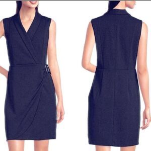 Tommy Hilfiger 4 blue business dress pencil aline midi sleeveless